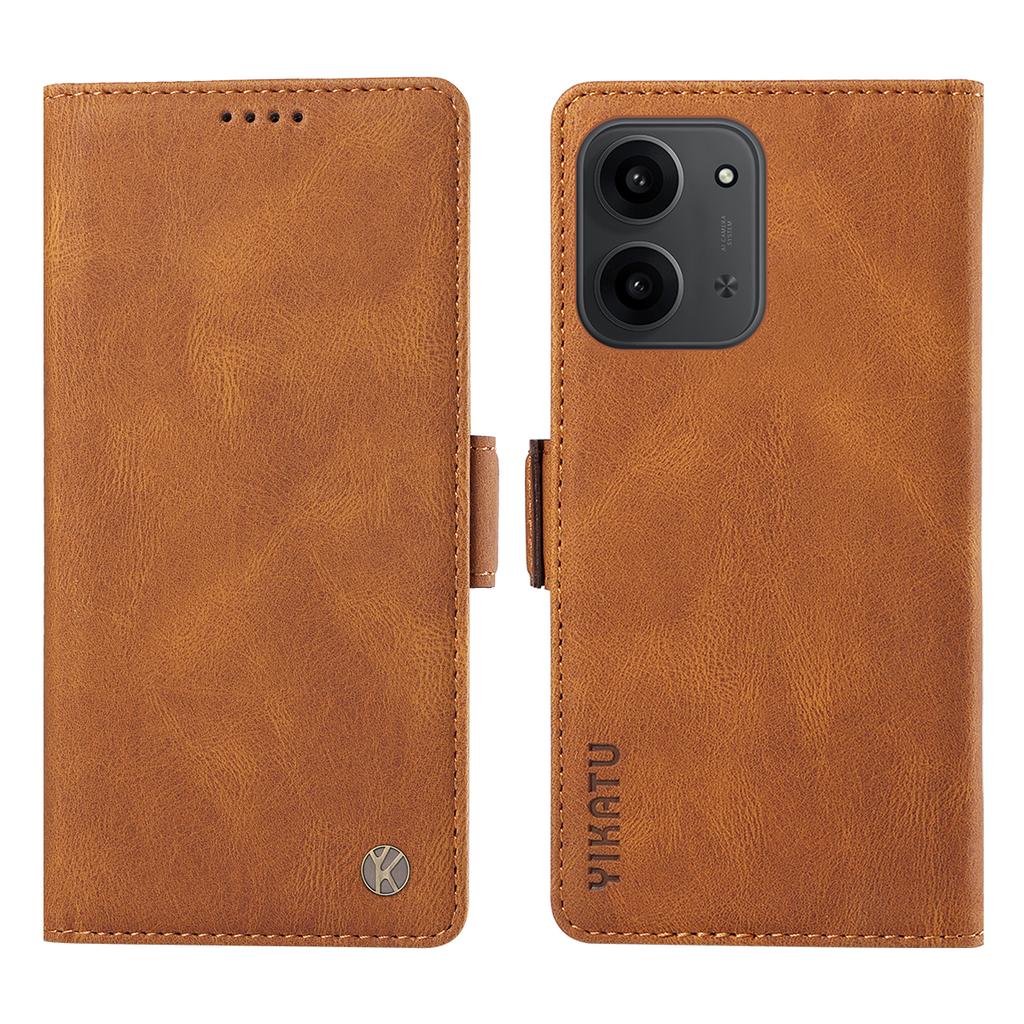 For Xiaomi Redmi 15C 4G (173mm) Leather Case YIKATU YK-005 Skin-touch Feeling Wallet Phone Cover