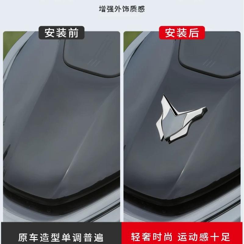 Piaggio motorcycle electric car all-metal decorative sticker 3D three-dimensional modified shield logo front windshield side logo badge