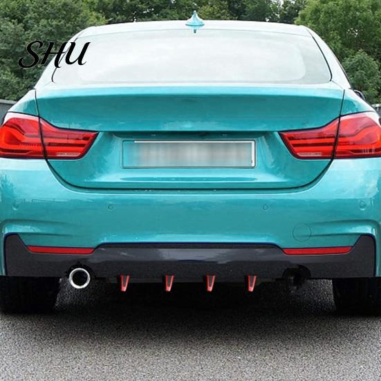Спойлер на кузов автомобиля 4 шт. Спойлеры Легкая установка Качественное исполнение Экологичный Противодеформационный Противоцарапающий Декоративный Материал PP Универсальный Треугольный Бампер