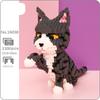 16038 Persian Cat Grey Kitten Animal Sit Pet 3D Model DIY Mini Diamond Blocks Bricks Building Toy for Children No Box