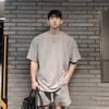 Men's Trendy Korean Style Seven-Point Sleeve Versatile Athletic Shirt for Outdoor Fitness and Basketball