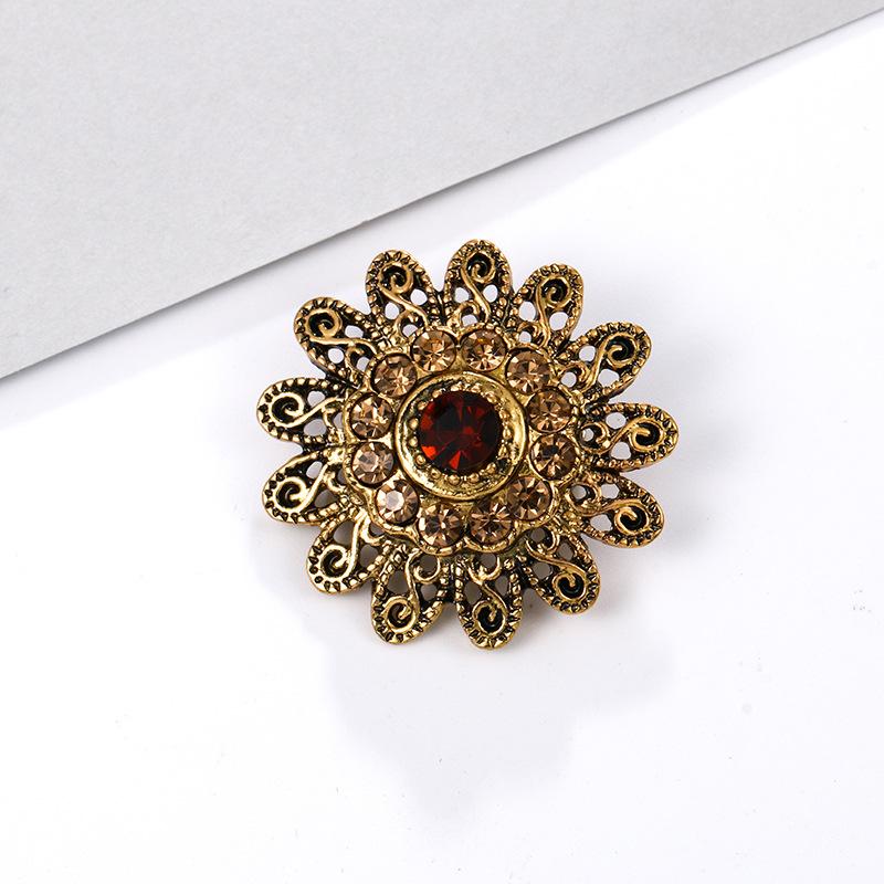 Pin Corsage Clothing with Crystal Brooch Wholesale Alloy Rhinestone Small Fashion Trade Card Accessories