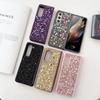 Блестящий Алмазный Яркий Чехол для Телефона Samsung Galaxy Z Fold 7 6 5 4 3 Fold7 Fold6 ТПУ Мягкий Край Защитный Чехол Женский Девочка