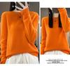 2023 Women's Wool Sweater: Round Neck, Solid Color, Loose Fit Pullover Knitwear