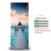 28 Styles For Choice Beach Scenery Refrigerator Sticker Peel and Stick Waterproof Double Door Freezer Cupboard Decor Art Mural