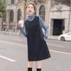 Женский клетчатый сарафан с круглым вырезом