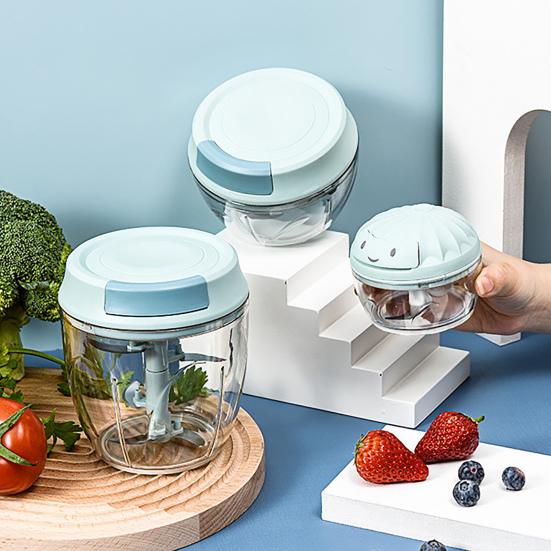 Ручная давилка для чеснока, съемная прозрачная, безопасная для пищевых продуктов, высокоэффективная мясорубка для чеснока, измельчитель с контейнером, кухонная резка для лука и овощей