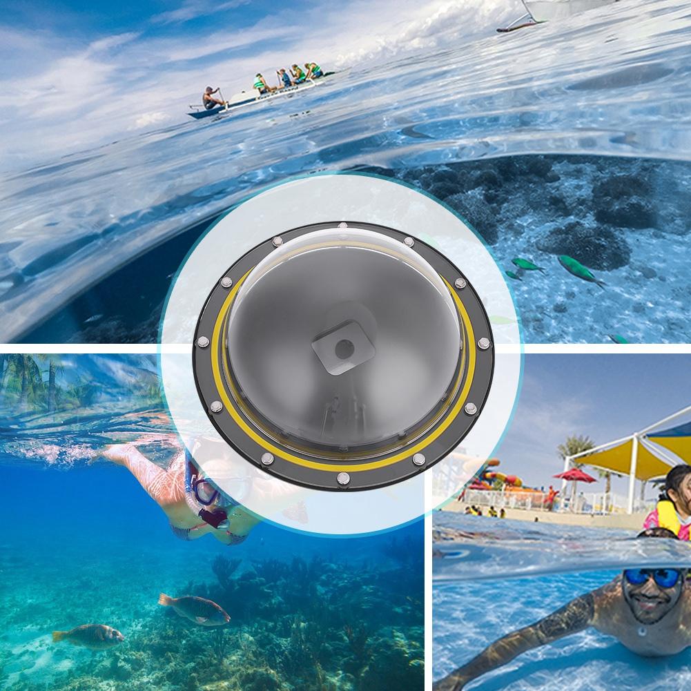 TELESIN Professional Dome Port Waterproof Case Housing for GoPro Hero 5 6 7 Camera