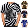Vivid Funny Hypnosis 3d T-shirt With Psychedelic Colorful Print For Men And Women