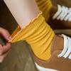 Solid Hosiery Mid Calf Length Socks Comfortable Cotton Autumn Ankle High Pile Of Socks Women Socks