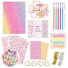 Gold Foil DIY Journal Kit for Girls Ages 4+ Scrapbook Set Kids Craft Diary Notebook Gift