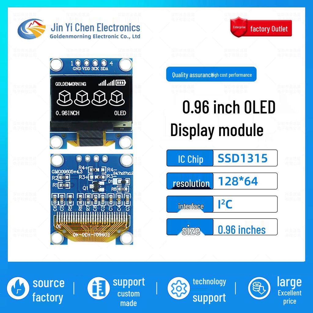 0,96" OLED-экран SSD1315 128x64 Дисплей 4-контактный IIC-модуль
