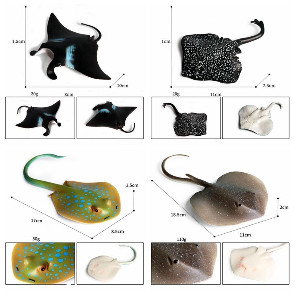 Fish Model Manta Ray Model Simulation Sea Life Action Figurines Ocean Animal Figures  Kids Toy
