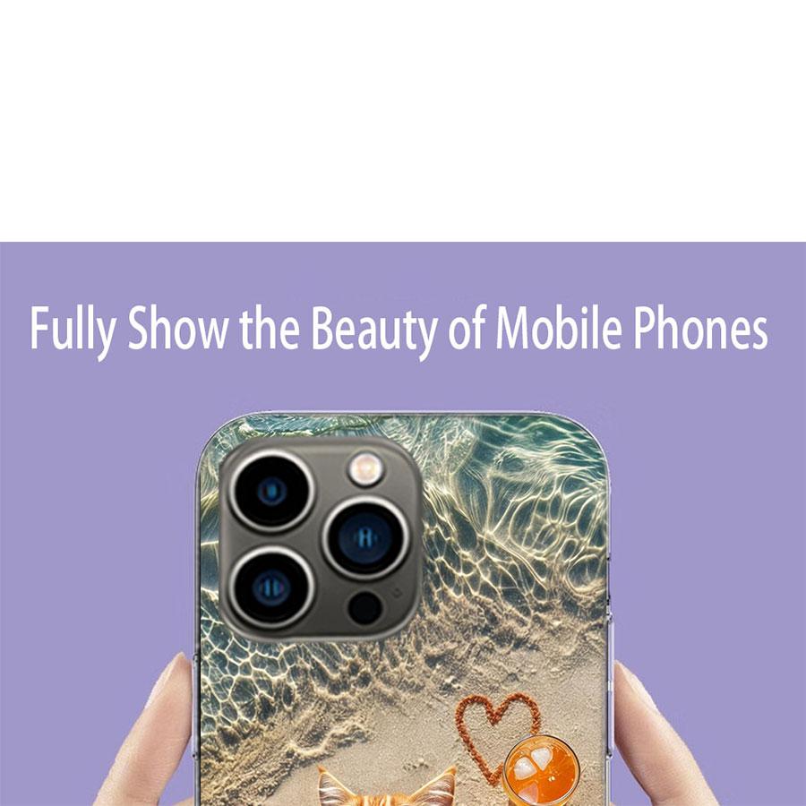 Чехол для телефона «Кошачий отпуск» для iPhone 17 Air 15 Pro 14 Plus 16 Pro Max 17E 16E 12 13 Mini 11 Чехол Милые Fundas