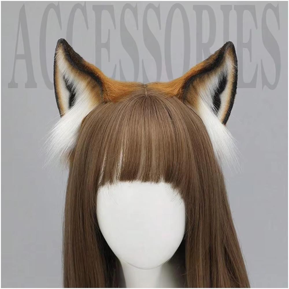 Fox Ears Headband Anime Headdress Cute Girls Hair Accessories Cosplay Props Hoop Headwear Pet Play