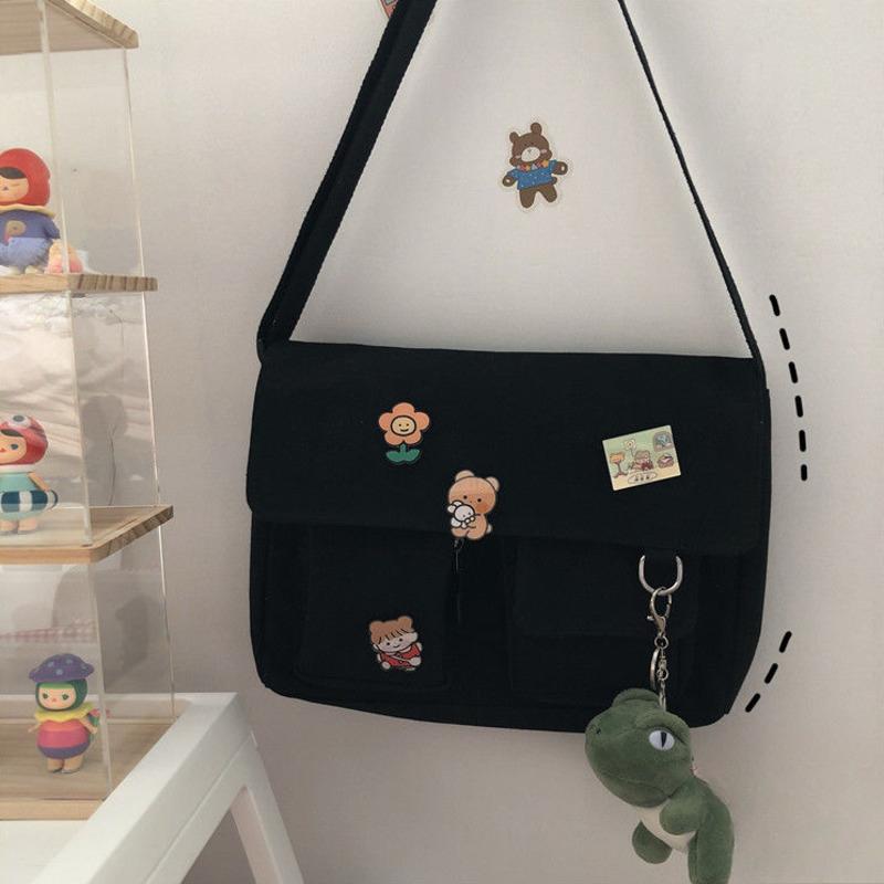 Женская простая сумка через плечо, симпатичная повседневная сумка через плечо для девочек, сумка через плечо, женская милая напечатанная холщовая сумка через плечо, школьные сумки, кошелек
