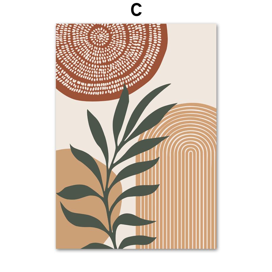 Листья Солнце Радуга Абстракция Бохо Настенная Живопись Холст Картины Скандинавские Плакаты И Принты Настенные Картины Для Гостиной Домашний Декор