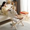 Foldable Sofa Foot Wood Stool Living Room Tea Table Stool Household Small Solid Wood Bench Soft Breathable Cushion Foot Pedal