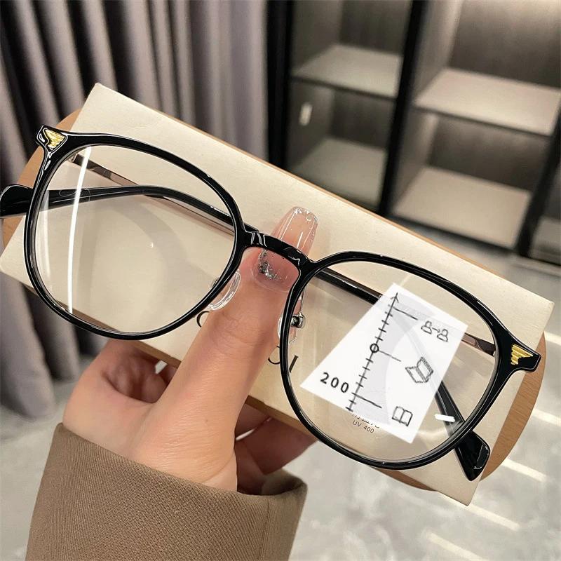 Винтажные мультифокальные очки для чтения для женщин унисекс ретро анти-синий свет прогрессивные очки мужские модные линзы HD гиперметропия