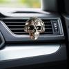 Car Vent Air Freshener Halloween Air Vent Ornament Halloween Skull With Headphones Auto Perfume Diffuser With Vent Clip For Most