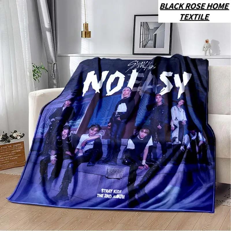 Плед с модным принтом KPOP stray-kids Idol Art, для гостиной, мягкий плюшевый плед для сна, Плед