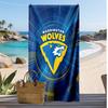 Warrington Wolves Print Beach Towel Soft Portable Quick?dry Towel For Pool Summer Vacation Outdoor Sport