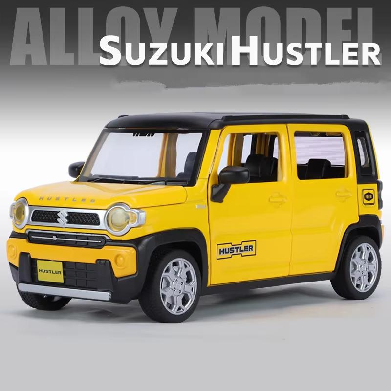 1:22 SUZUKI HUSTLER Alloy Car Model Diecast Metal Off-Road Vehicle Car Model Sound and Light Simulation Collection Kids Toy Gift
