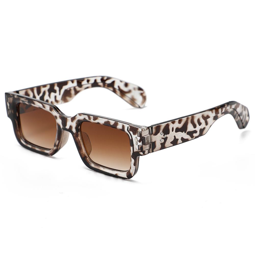 Разноцветные солнцезащитные очки с дужками в виде стрелок и рисовых гвоздиков для женщин, новые квадратные солнцезащитные очки с полной оправой, солнцезащитные очки высокого класса для отпуска для мужчин