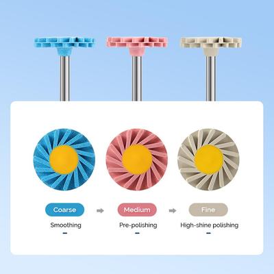 6 шт./кор. стоматологический циркониевый полировальный круг стоматологический резиновый полировальный диск RA комплект дисков 2,35 мм резина с алмазной спиралью гибкие боры инструменты
