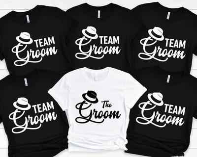 Новая футболка для мальчишника Футболка для жениха Футболка Team Groom Свадебная вечеринка Футболка для команды брата Жених Короткий рукав