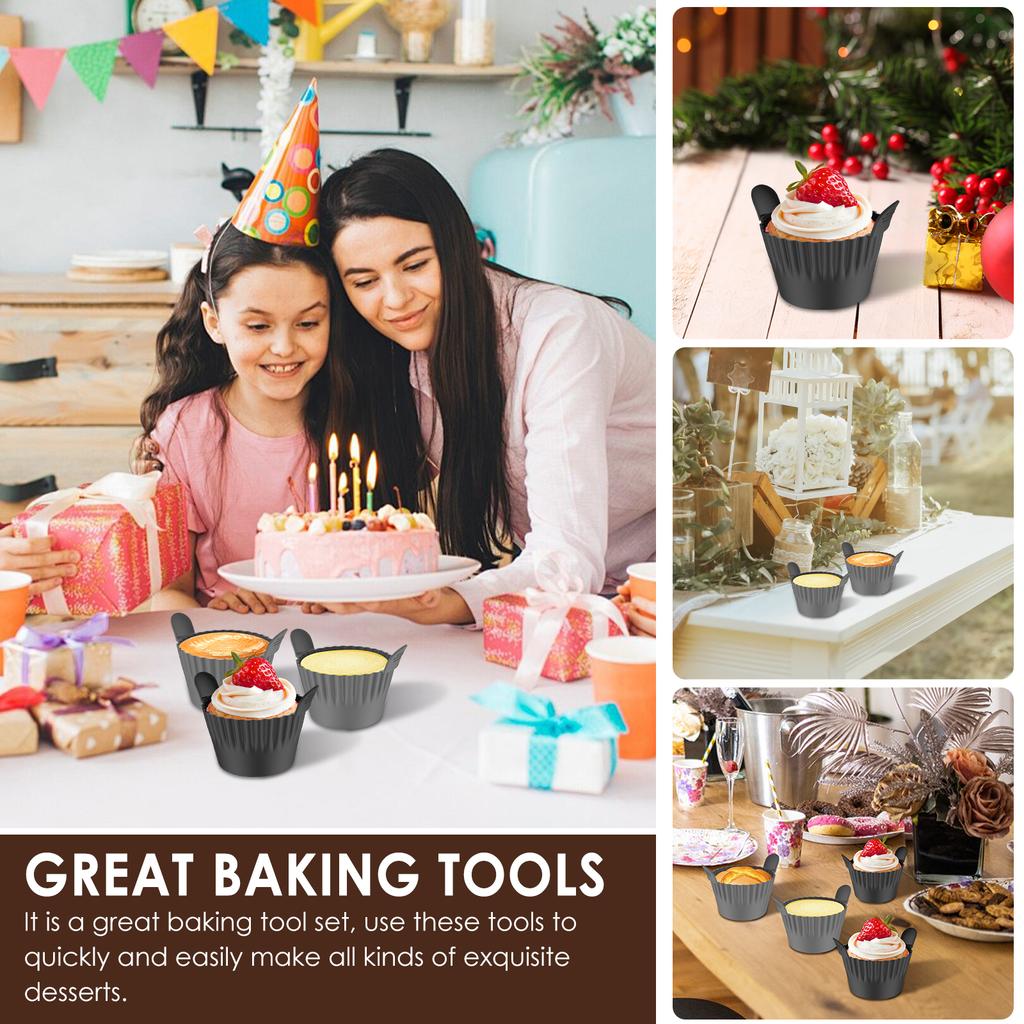 12 шт. Силиконовые формочки для яиц для аэрофритюрницы Силиконовая форма для варки яиц Формочка для кексов, пирогов, заварных тартов Форма для яиц Рамекины Формочки для маффинов