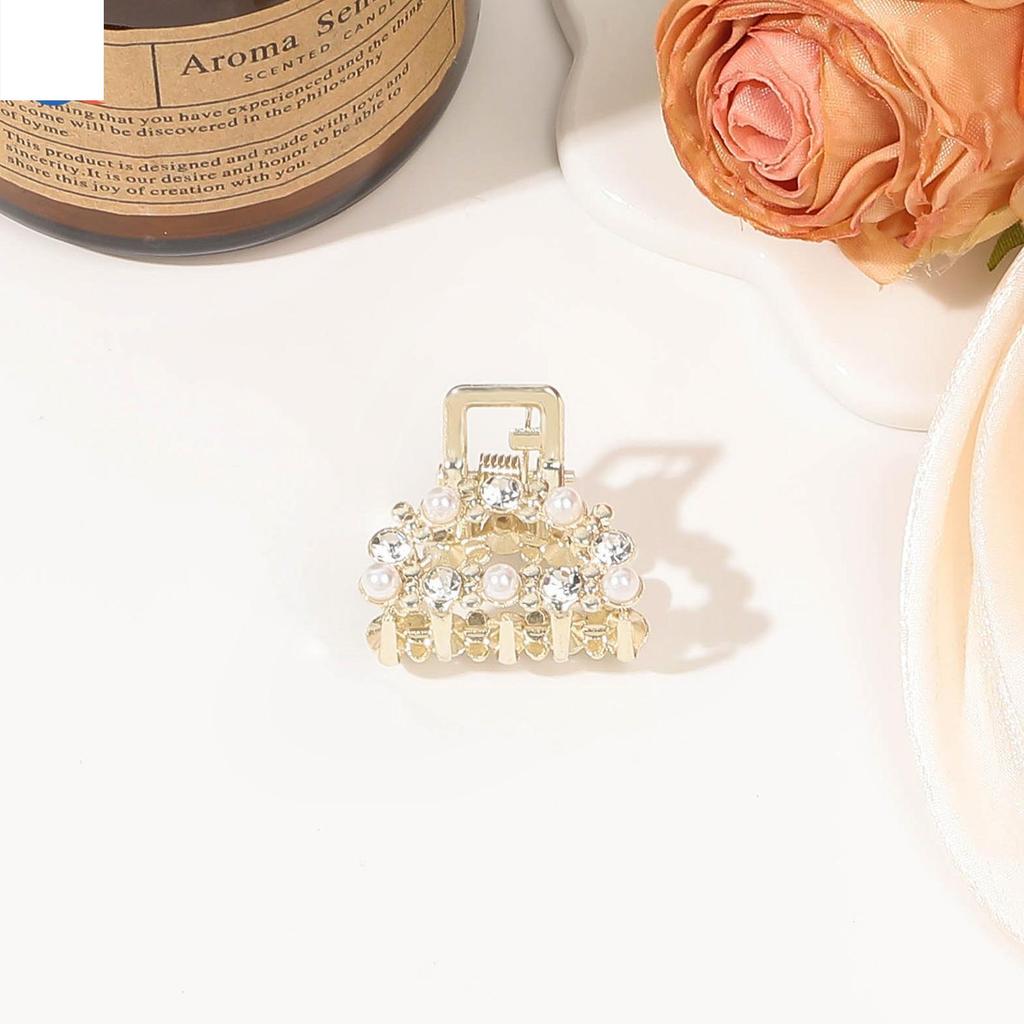 Rhinestone Pearl Mini Hair Claw Retro Diamond Flower Star Women Girls Crab Claw Clip Small Hairpins Hair Crabs Hair Accessories