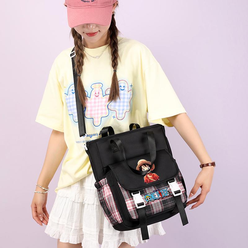 Аниме One Piece Дышащая компьютерная сумка женская сумка через плечо Милая сумка-мессенджер для подростков девочек и мальчиков школьная сумка женская повседневная моющаяся сумка