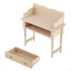 1:12 Wooden Dollhouse Furniture - Toy for Kids Wood Miniature Writing Desk/Makeup Table Model Doll