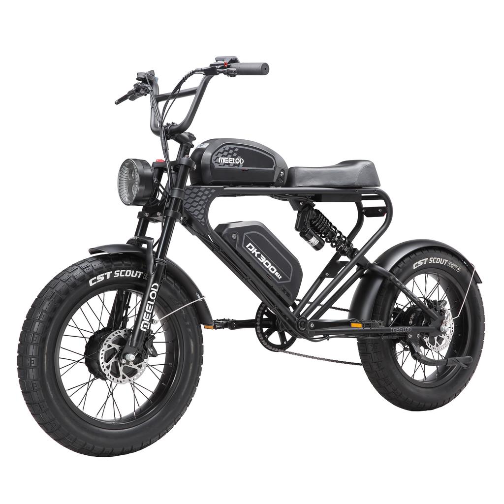MEELOD DK300Max Adult Electric Bicycle 750W Motor 48V20Ah Battery  20" Fat Tire Retro with Dual Motor and Dual Batter Mountain  E-Bike