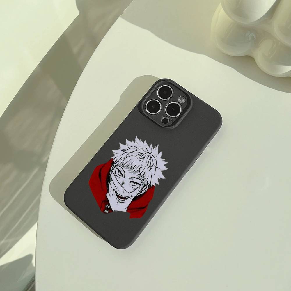 Популярные персонажи-J-Jujutsu K-aisen- Чехол для телефона для iPhone 17,16,15,14,13,12,11 Pro Max,16Plus,XS Мягкий черный чехол