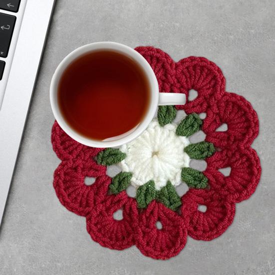 Подставки под стаканы с цветочным узором Теплоизоляционные подставки Нескользящие подставки Подставки под стаканы с защитой от ожогов Кухонные принадлежности