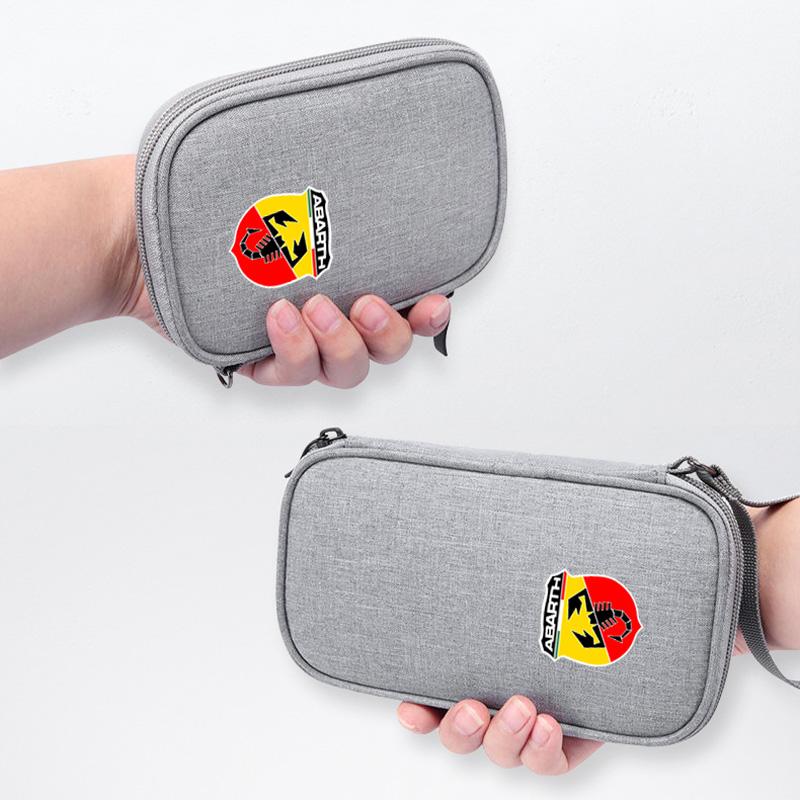 BJOM3 Car Storage Bag Oxford Cloth Portable Handbag Organizer Wallet For Fiat 500 Abarth Punto Panda Doblo Stilo FR Freemont keychain