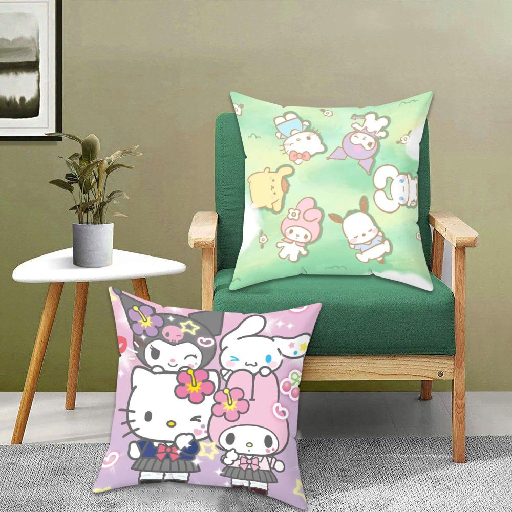Наволочка Декоративные Подушки Для Дивана Чехол Персонажи Sanrio Кавайная Мультяшная Наволочка Декор 40X40 Домашний Декор Чехлы