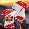 Monaco Flag & Coat of Arms Graphic Tee Summer Casual Streetwear Men's Fashion Loose T-shirts Boy Oversized Short Sleeve Tops