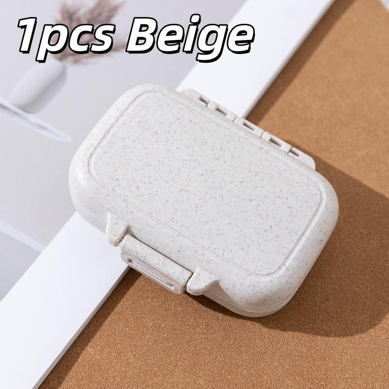 1pcs Mini Portable Pills Organizer Case 3 Grids 7day Pillbox Sealed Moisture-Proof Pill Box For Business Trips Storage Container