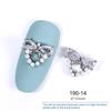 2 Pieces 3D Silver Nail Art Jewelry Japanese Nail Decoration High Quality Zircon Crystal Manicure Zircon Diamond Amulet