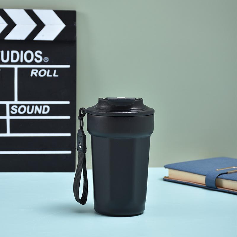 Новая восьмиугольная кофейная чашка из нержавеющей стали, высокий уровень внешнего вида, чашка для компании девушки, портативная автомобильная кофейная чашка-термос