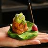 Ceramic Little Frog Incense Insertion Personalized Creative Thread Fragrance Holder Funny Handicraft Incense Burner Sandalwood