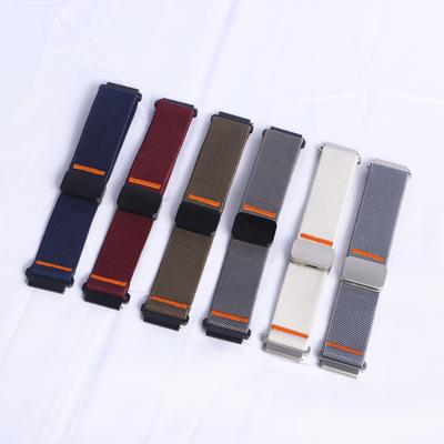 Ремешок для Amazfit GTS 4/2/2e/3/GTS2 Mini/GTR/4/3/Pro/GTR2/stratos Магнитный нейлоновый браслет Amazfit bip 5 6 20мм/22мм Ремешки для часов