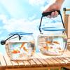 Портативный круглый аквариум для кои с крышкой для рыбалки на открытом воздухе и ландшафтного дизайна