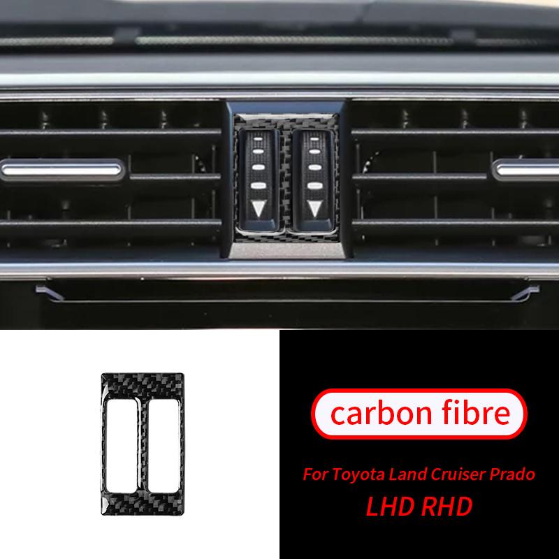 Для Toyota Land Cruiser Prado Gen Мягкий карбоновый рычаг переключения передач, панель управления стеклоподъемником, воздухозаборник, салон автомобиля