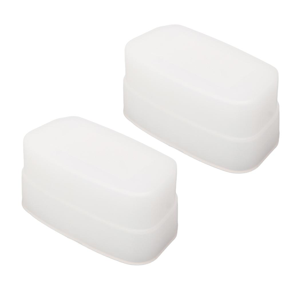2Pcs Bounce Dome Diffuser White Digital Camera Flash Diffuser for 320EX Flash Speedlight