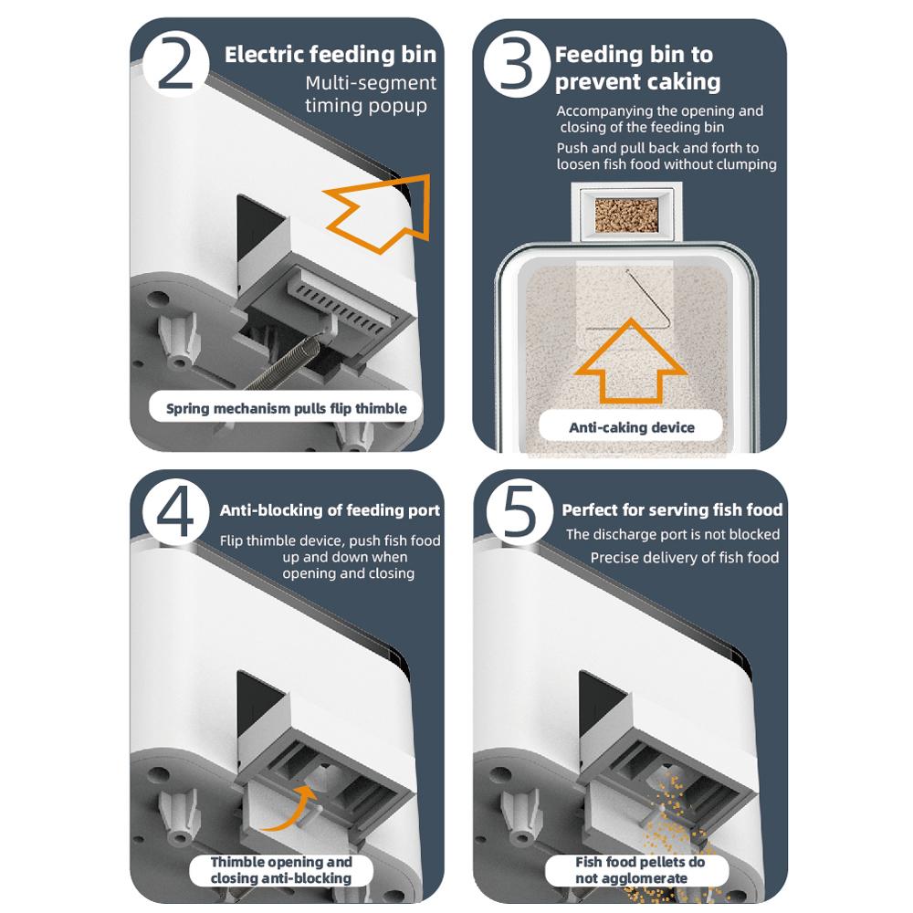 Wi-Fi интеллектуальная автоматическая кормушка для аквариума, кормушка для золотых рыбок, 100 мл, кормушка для рыб большой емкости