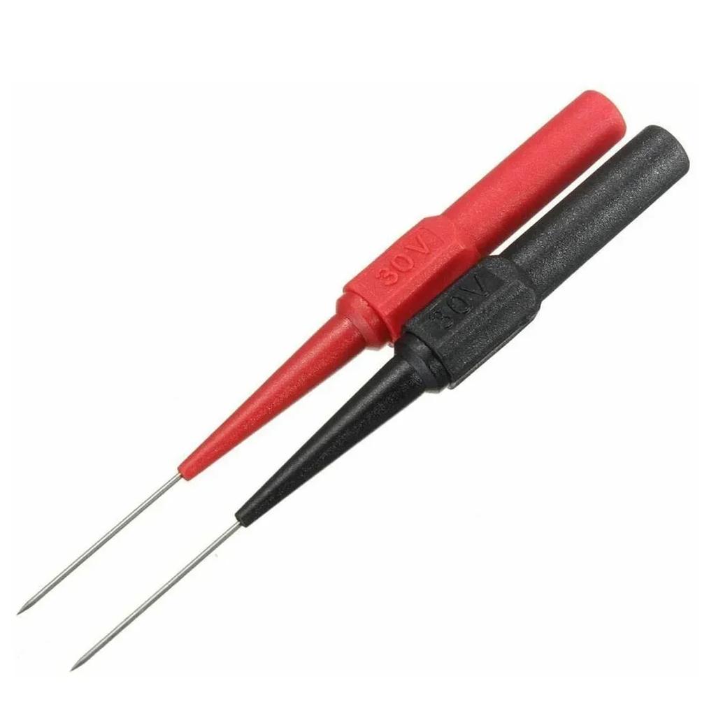 2/10 PCS Insulation Piercing Needle Non-destructive Multimeter Test Probes Red/Black 30V For Banana Plug
